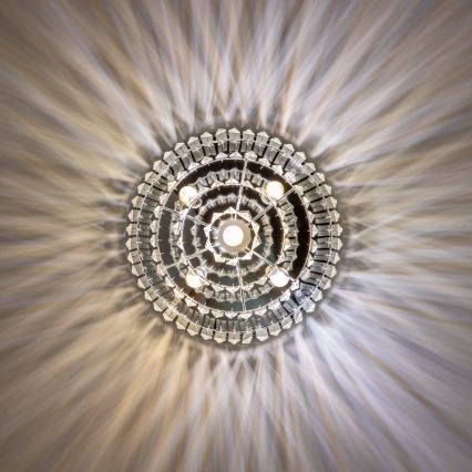 Brilagi - LED kristāla griestu lampa MOZART 5xE14/40W/230V Ø 40 cm spīdīgs hroms