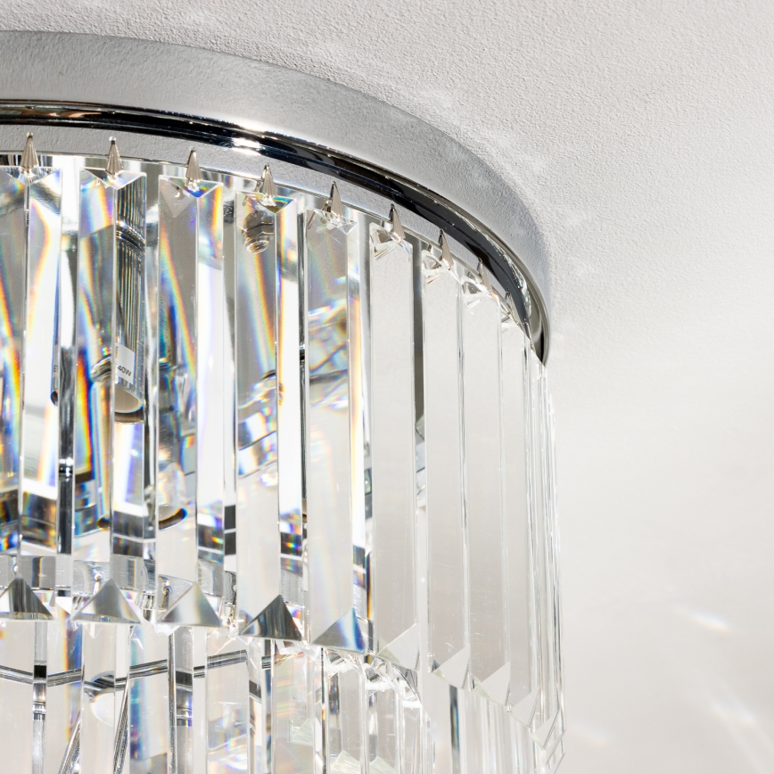 Brilagi - LED kristāla griestu lampa MOZART 5xE14/40W/230V Ø 40 cm spīdīgs hroms