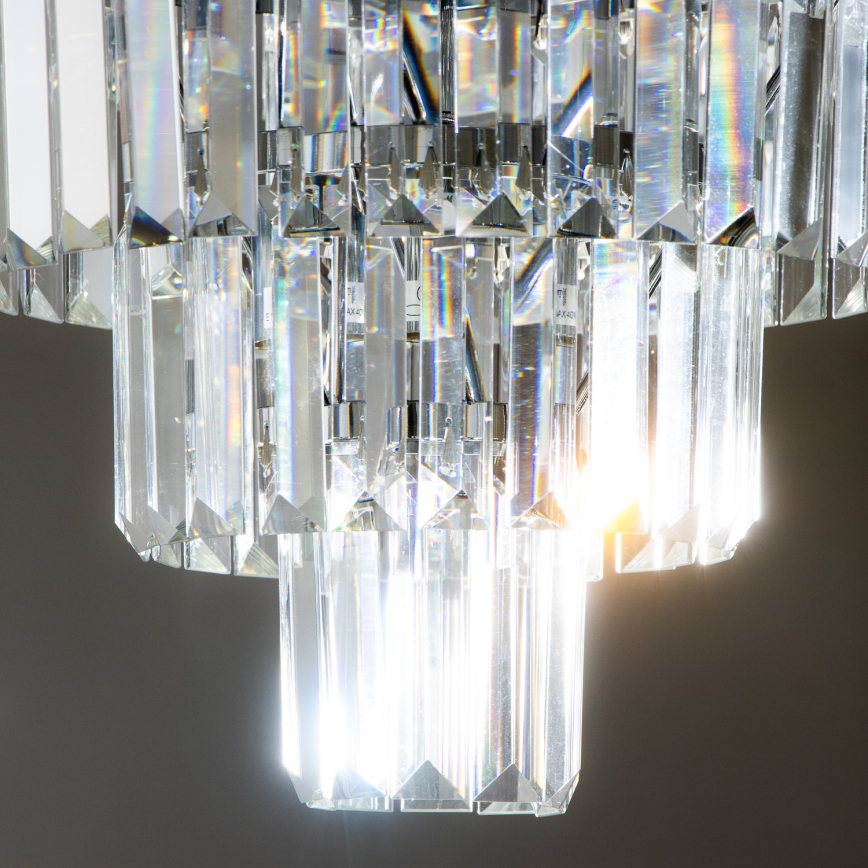 Brilagi - LED kristāla griestu lampa MOZART 5xE14/40W/230V Ø 40 cm spīdīgs hroms