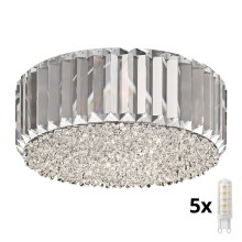Brilagi - LED Kristāla griestu lampa GLAMOUR 5xG9/42W/230V