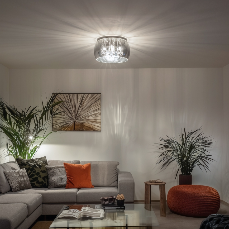 Brilagi - LED kristāla griestu lampa JEWEL 5xG9/42W/230V Ø 40 cm