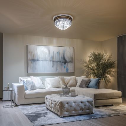 Brilagi - LED Kristāla griestu lampa VELURE 5xE14/40W/230V melna