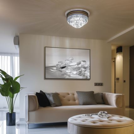 Brilagi - LED Kristāla griestu lampa VELURE 5xE14/40W/230V melna