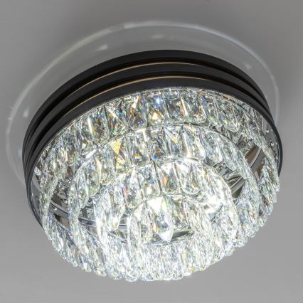 Brilagi - LED Kristāla griestu lampa VELURE 5xE14/40W/230V melna