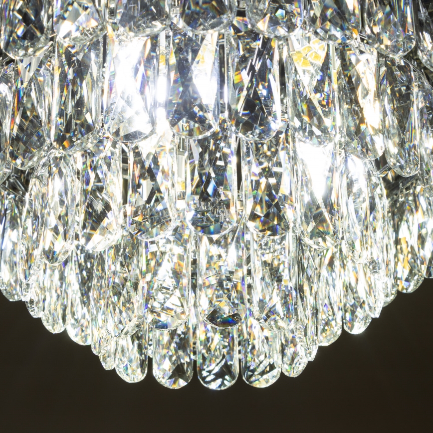 Brilagi - LED Kristāla griestu lampa VELURE 5xE14/40W/230V melna