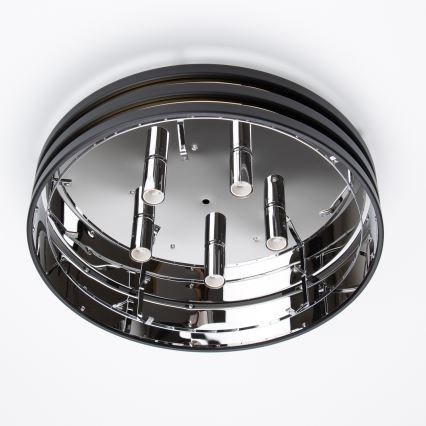 Brilagi - LED Kristāla griestu lampa VELURE 5xE14/40W/230V melna