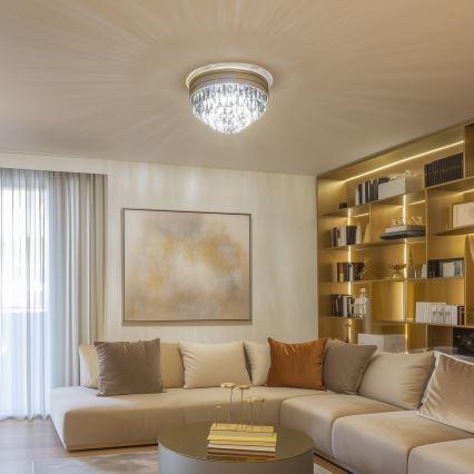 Brilagi - LED Kristāla griestu lampa VELURE 5xE14/40W/230V zelta