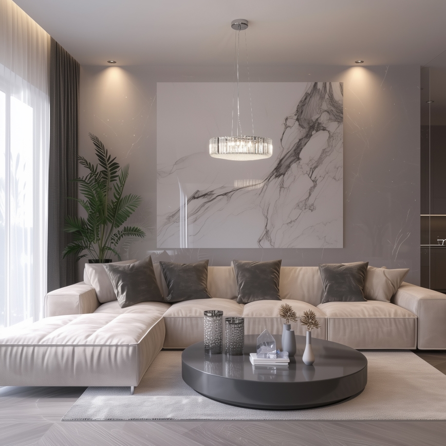 Brilagi - LED Kristāla lustra ar auklu GLAMOUR 5xG9/42W/230V