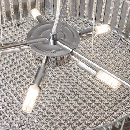 Brilagi - LED Kristāla lustra ar auklu GLAMOUR 5xG9/42W/230V