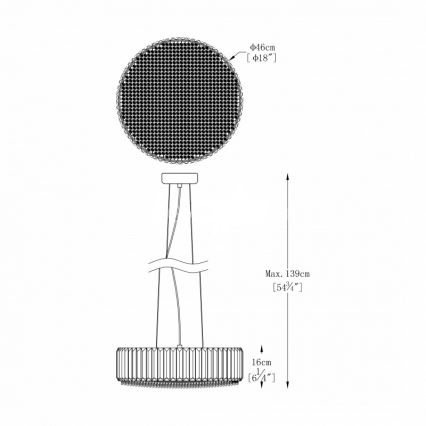 Brilagi - LED Kristāla lustra ar auklu GLAMOUR 5xG9/42W/230V