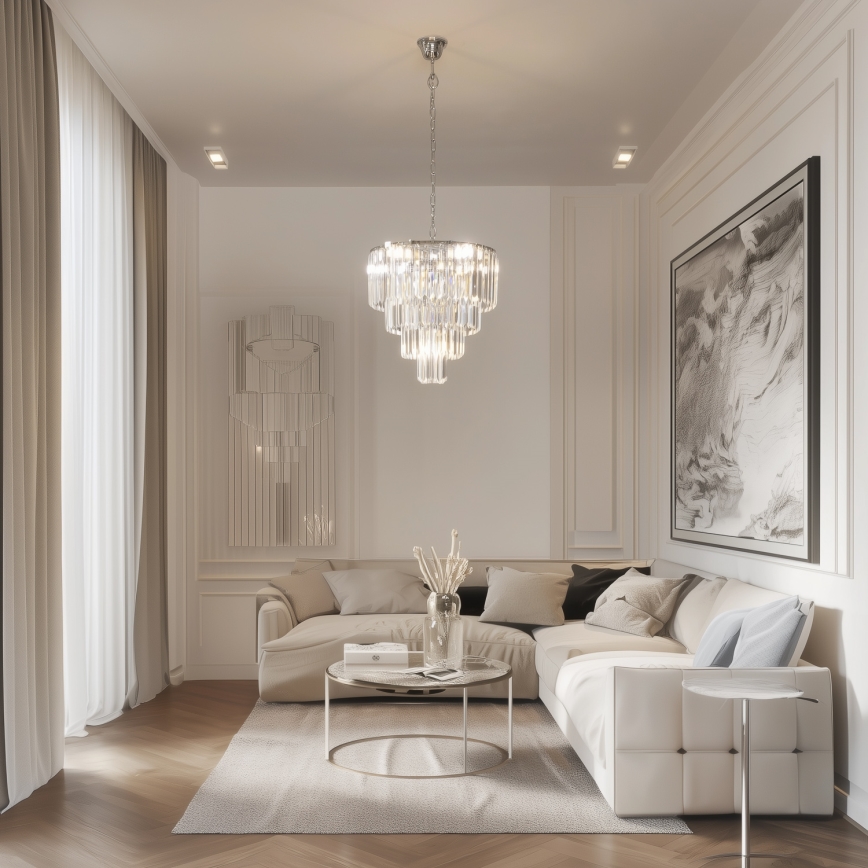 Brilagi - LED Kristāla lustra ar ķēdi MOZART 5xE14/40W/230V spīdīgi hromēts