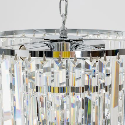 Brilagi - LED Kristāla lustra ar ķēdi MOZART 5xE14/40W/230V spīdīgi hromēts