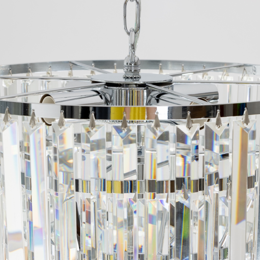 Brilagi - LED Kristāla lustra ar ķēdi MOZART 5xE14/40W/230V spīdīgi hromēts