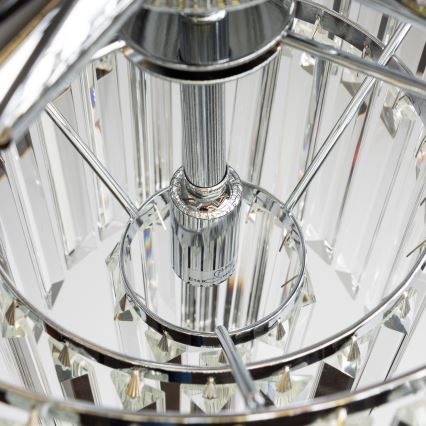 Brilagi - LED Kristāla lustra ar ķēdi MOZART 5xE14/40W/230V spīdīgi hromēts