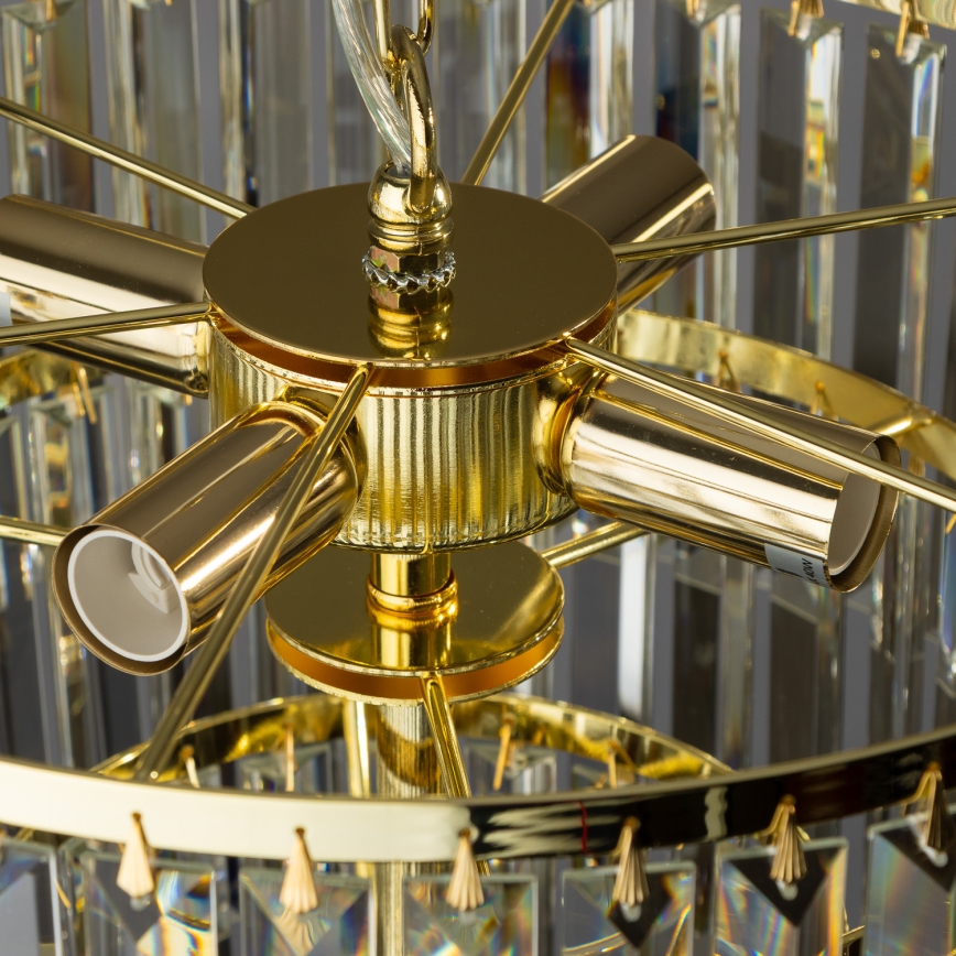 Brilagi - LED Kristāla lustra ar ķēdi MOZART 5xE14/40W/230V zelta