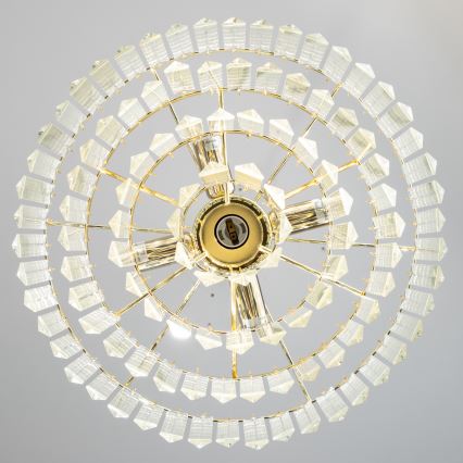 Brilagi - LED Kristāla lustra ar ķēdi MOZART 5xE14/40W/230V zelta