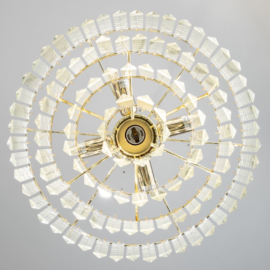 Brilagi - LED Kristāla lustra ar ķēdi MOZART 5xE14/40W/230V zelta