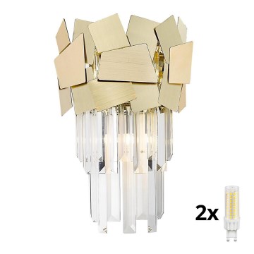 Brilagi - LED Kristāla sienas lampa MIRAGE 2xG9/42W/230V