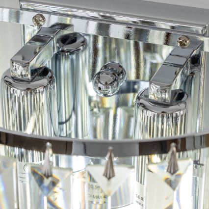 Brilagi - LED Kristāla sienas lampa MOZART 2xE14/40W/230V spīdīgi hromēts