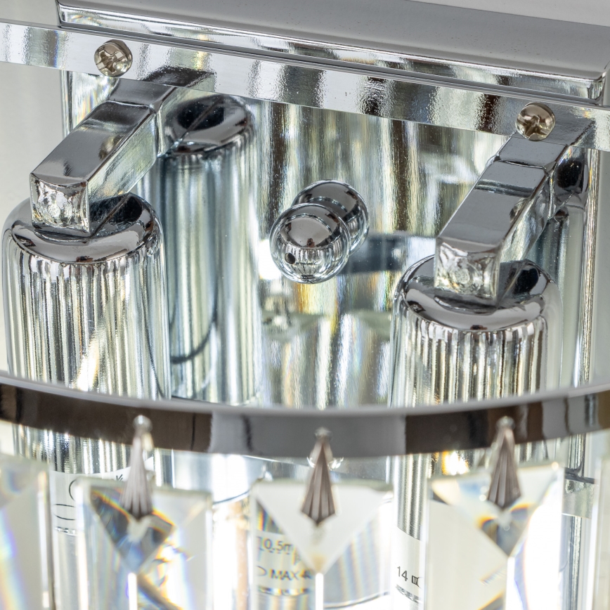 Brilagi - LED Kristāla sienas lampa MOZART 2xE14/40W/230V spīdīgi hromēts