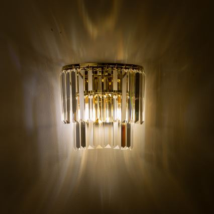 Brilagi - LED Kristāla sienas lampa MOZART 2xE14/40W/230V zelta