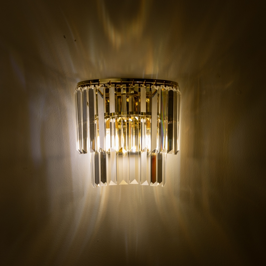 Brilagi - LED Kristāla sienas lampa MOZART 2xE14/40W/230V zelta
