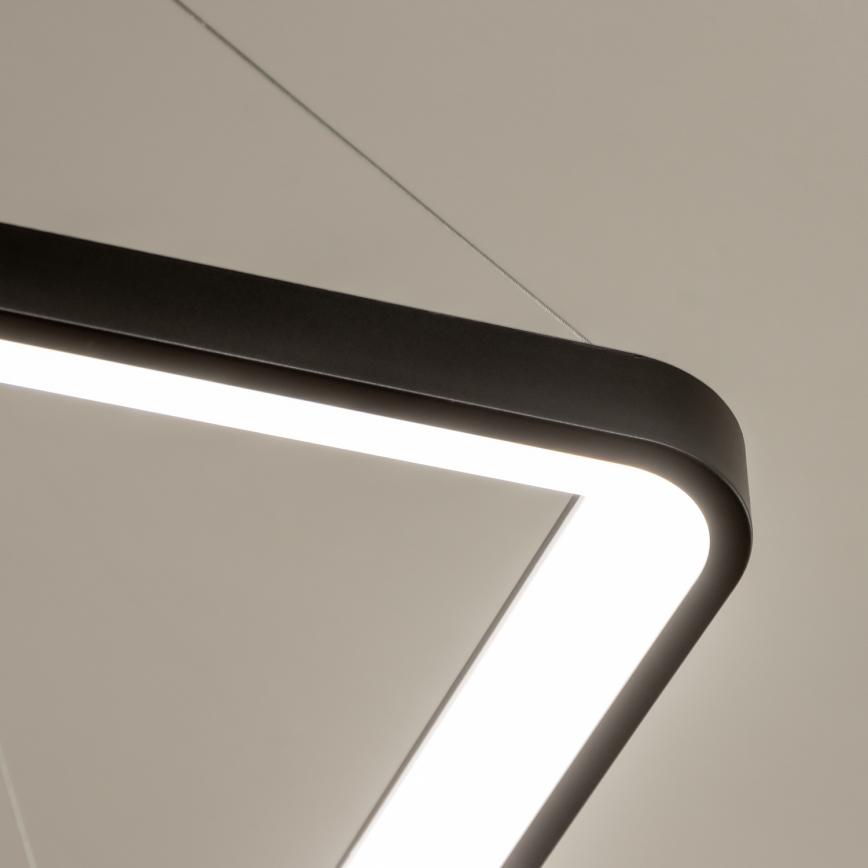 Brilagi - LED regulējams pakaramais gaismeklis ar vadu FALCON SLIM LED/50W/230V 3000-6500K 50x50 cm melns + tālvadības pults