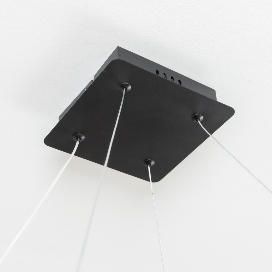 Brilagi - LED regulējams pakaramais gaismeklis ar vadu FALCON SLIM LED/50W/230V 3000-6500K 50x50 cm melns + tālvadības pults