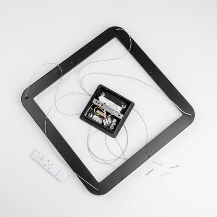 Brilagi - LED regulējams pakaramais gaismeklis ar vadu FALCON SLIM LED/50W/230V 3000-6500K 50x50 cm melns + tālvadības pults