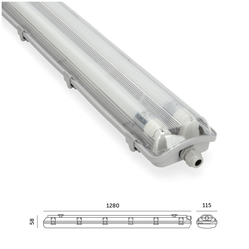Brilagi - LED Lielas slodzes dienasgaismas lampa OPTIMA T8 2xG13/18W/230V 4000K IP65 128 cm