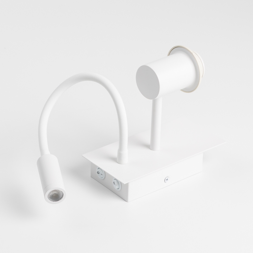 Brilagi - LED elastīga sienas lampa NUBILA 1xE27/25W/230V + LED/3W balta/dzeltena