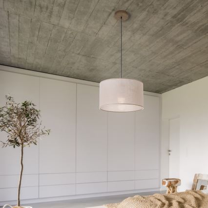 Brilagi - LED Lustra uz stīgu ANTHONY 1xE27/60W/230V ozola valrieksts/beige