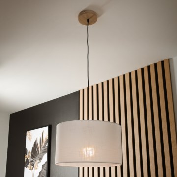 Brilagi - LED Lustra ar auklu ANTHONY 1xE27/60W/230V ozols/balta