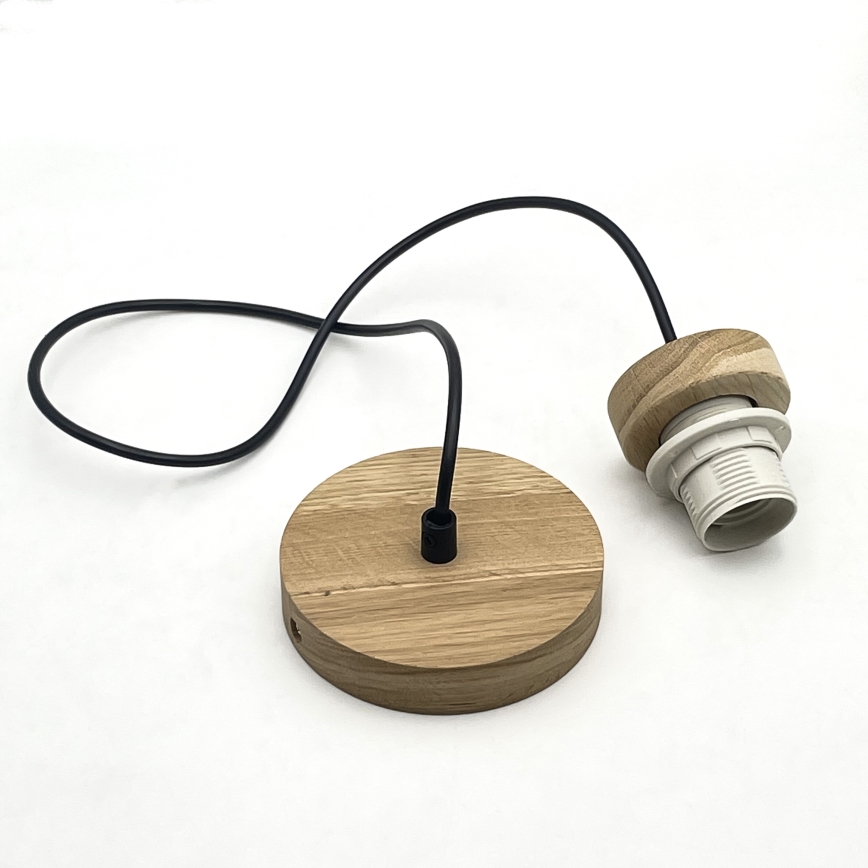 Brilagi - LED Lustra ar auklu ANTHONY 1xE27/60W/230V ozols/brūna