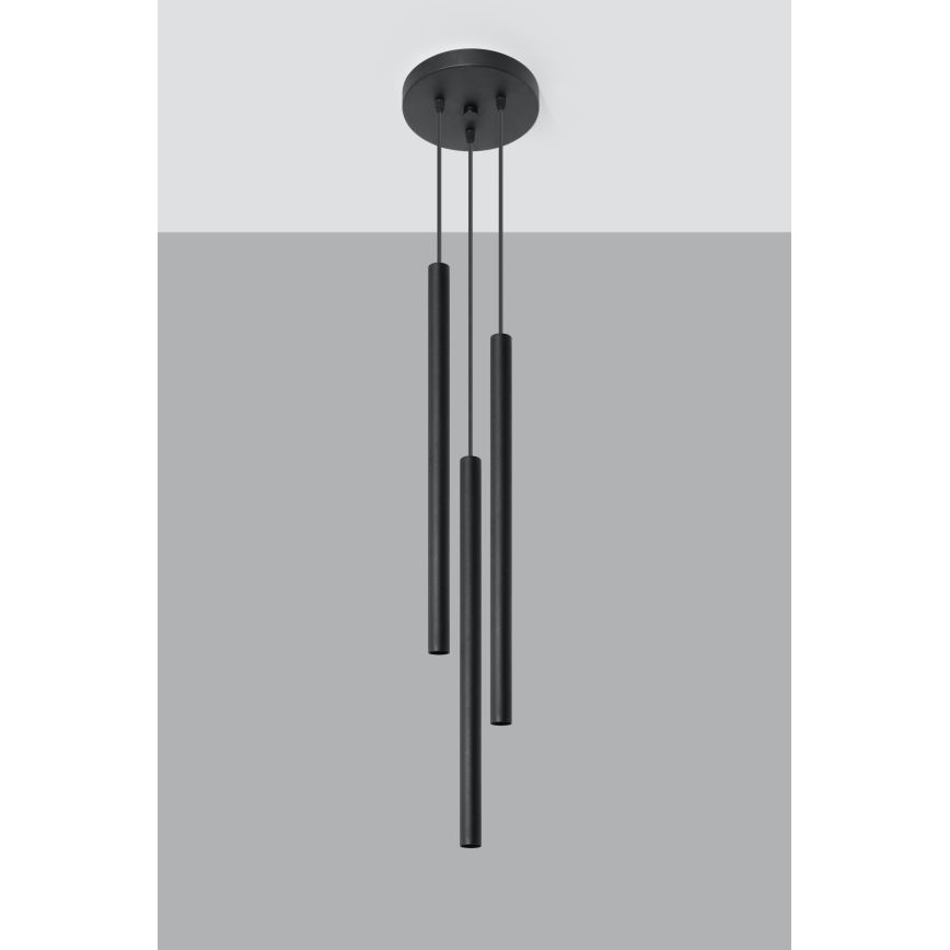 Brilagi -  LED Lustra ar auklu DRIFA 3xG9/4W/230V melna