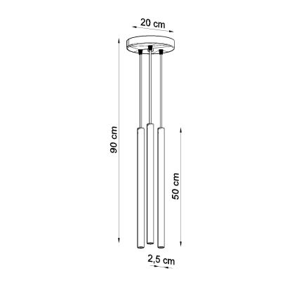 Brilagi -  LED Lustra ar auklu DRIFA 3xG9/4W/230V melna