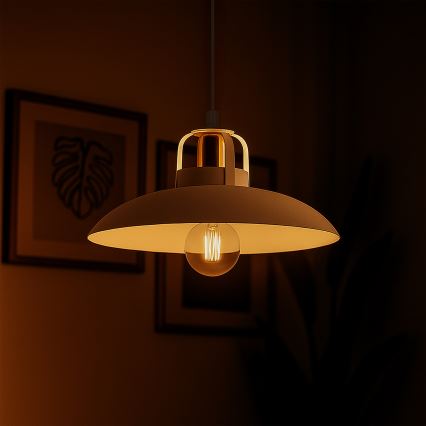 Brilagi - LED Lustra ar auklu FLAMENGO 1xE27/60W/230V balta