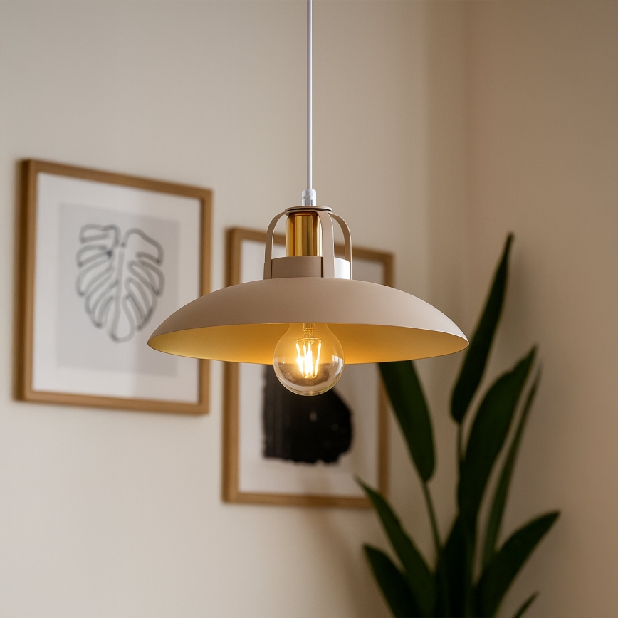 Brilagi - LED Lustra ar auklu FLAMENGO 1xE27/60W/230V bēša