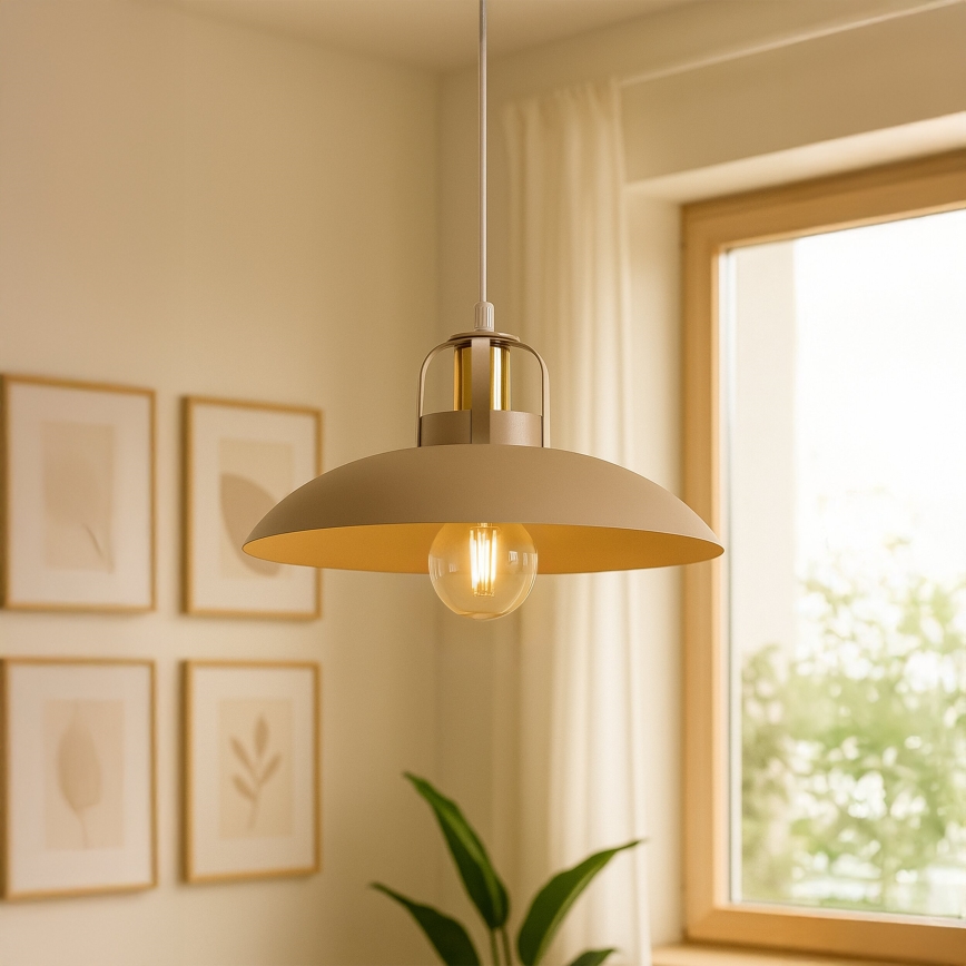 Brilagi - LED Lustra ar auklu FLAMENGO 1xE27/60W/230V bēša