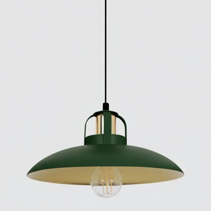 Brilagi - LED Lustra ar auklu FLAMENGO 1xE27/60W/230V zaļa