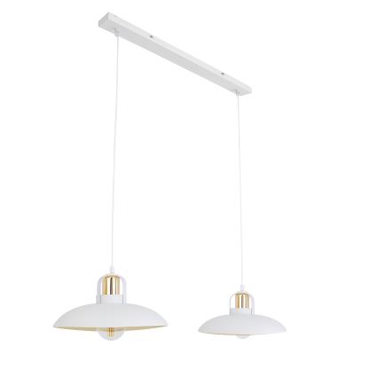 Brilagi - LED Lustra ar auklu FLAMENGO 2xE27/60W/230V balta