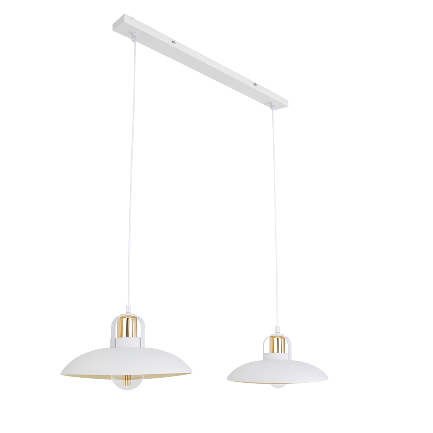 Brilagi - LED Lustra ar auklu FLAMENGO 2xE27/60W/230V balta