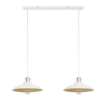 Brilagi - LED Lustra ar auklu FLAMENGO 2xE27/60W/230V balta