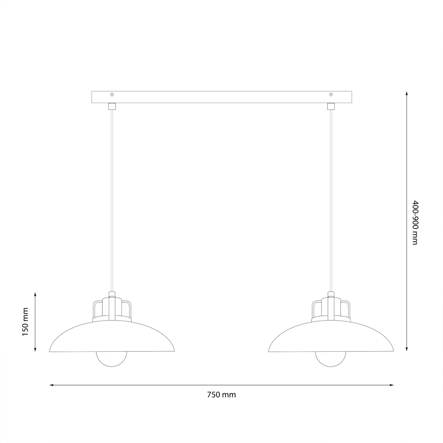 Brilagi - LED Lustra ar auklu FLAMENGO 2xE27/60W/230V bēša