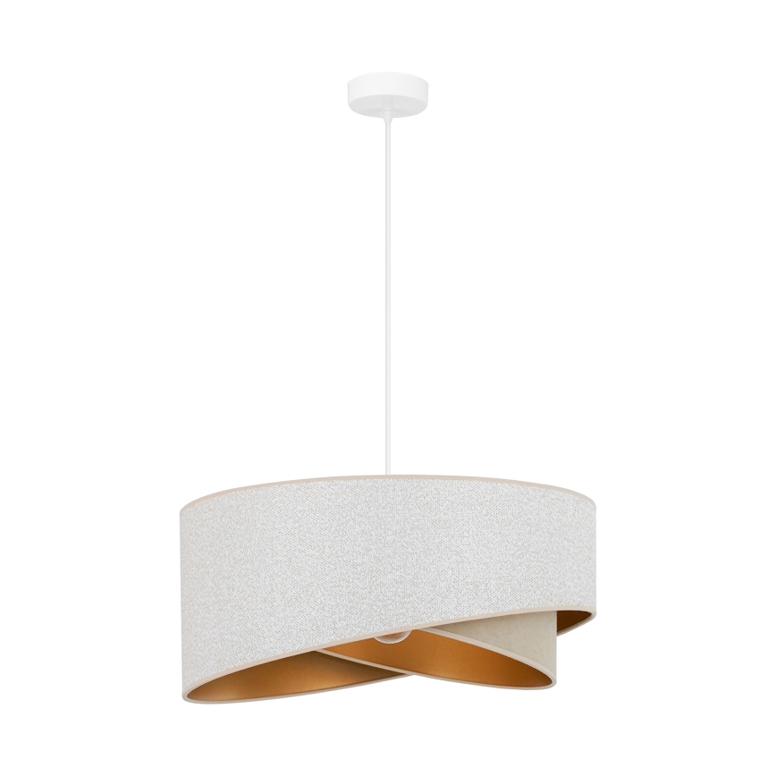 Brilagi - LED Lustra ar auklu LYRA 1xE27/15W/230V balta/bēša/zelta