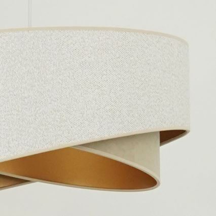 Brilagi - LED Lustra ar auklu LYRA 1xE27/15W/230V balta/bēša/zelta