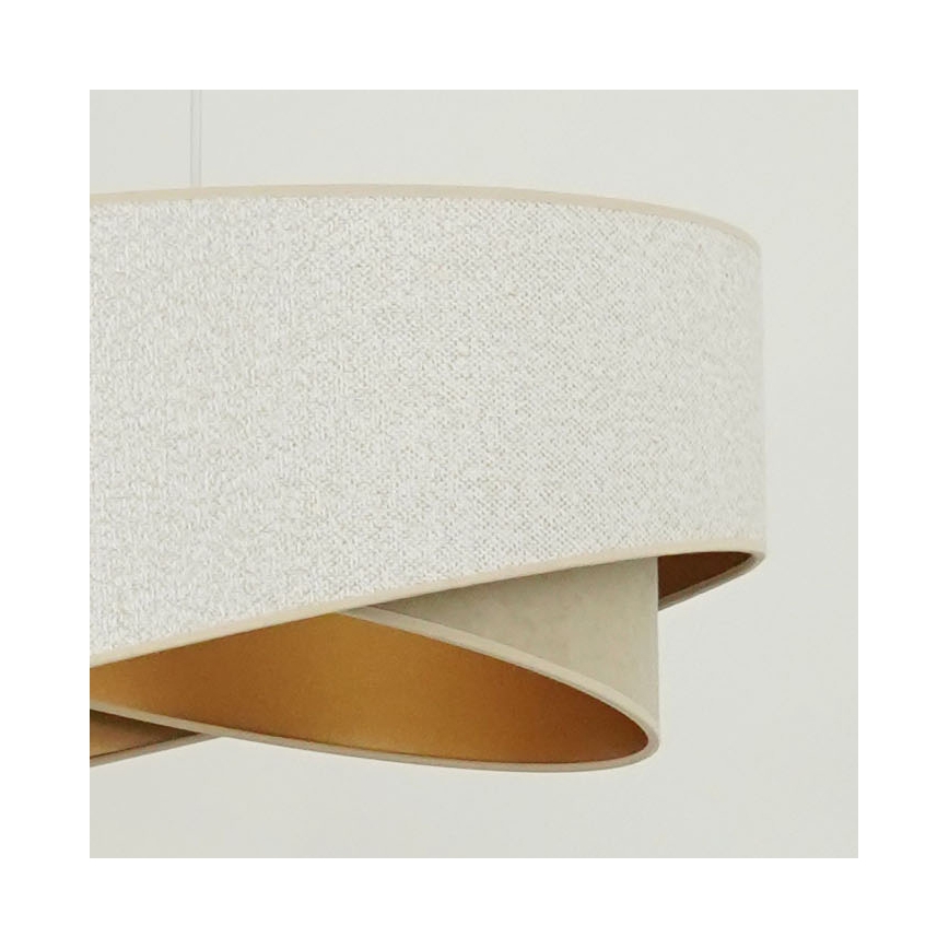 Brilagi - LED Lustra ar auklu LYRA 1xE27/15W/230V balta/bēša/zelta