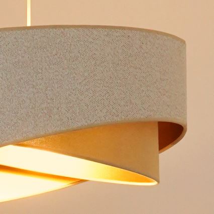 Brilagi - LED Lustra ar auklu LYRA 1xE27/15W/230V balta/bēša/zelta