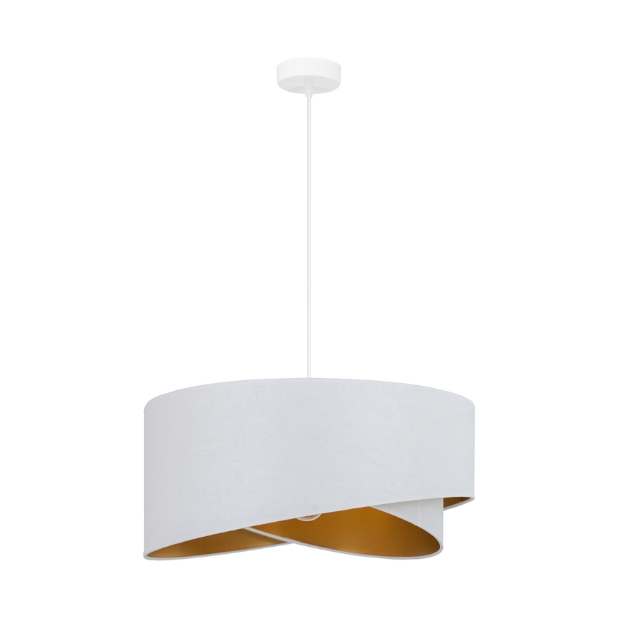 Brilagi - LED Lustra ar auklu LYRA 1xE27/15W/230V balta/zelta