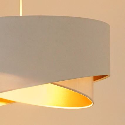 Brilagi - LED Lustra ar auklu LYRA 1xE27/15W/230V balta/zelta